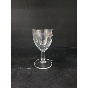 Criss-Cross Bands Liqueur Glass, Wine Cordial Glass, 4.5" Glass, 3 Oz Glass